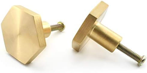 Botões de tração de bronze hexadecimal, ozxno 2 -pacote simples escova de bronze alças de tração de bronze para gaveta