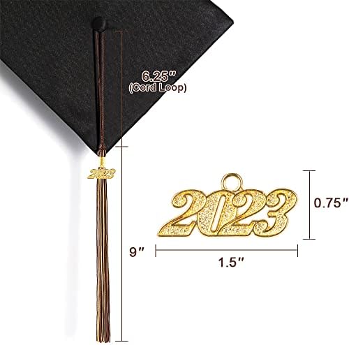 2023 Tampa de graduação Tassel Charme 2 PCs borlas para a tampa de graduação 2023 Acessórios macios de borla de seda para chapéus de pós -graduação cerimônias de lembranças de lembrança de ouro 9 Antigo