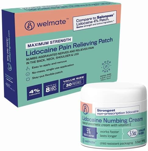 WELMMA | Rempa de lidocaína a 4% e 5% de pacote de resistência máxima de creme de lidocaína