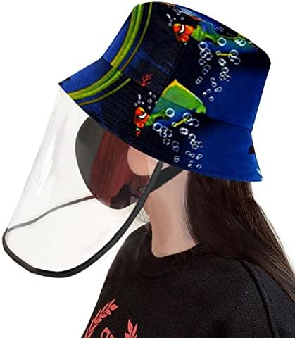 Chapéu de proteção para adultos com escudo facial, chapéu de pescador anti -sun tap, dia dos namorados