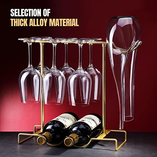 Crack de vinho mais drinchar com porta de vidro e suporte de decantador, bancada de prateleiras de vinhos, prateleiras