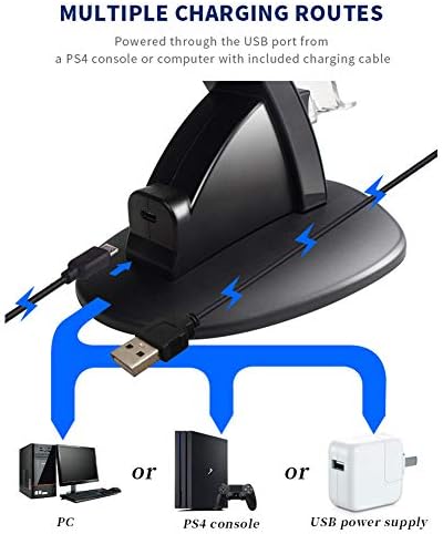 PS4 Charger Dock LED LED Dual USB Charging Stand Station Cradle para PlayStation 4 PS4 Slim Controller