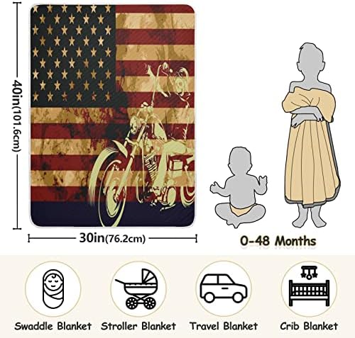 Kigai Vintage American Flag Baby Bobet Clanta macia e quente Cabe