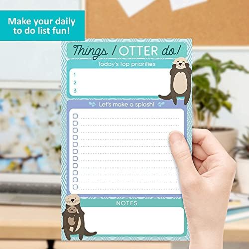 Pacote de Planejador Daily de Otter e Panda - Dois 5,5 x 8,5 ”Planejador de tarefas de produtividade diária e rastreador