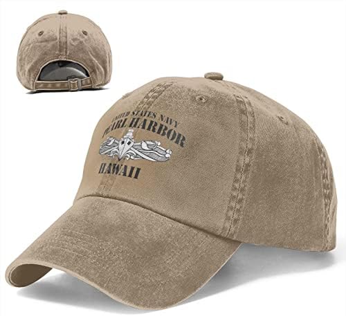 Pearl Harbor ， homens mulheres lavaram algodão angustiado beisebol vintage boné ajustável chapéu de chapéu esportivo de caminhão de caminhão casual Gifts ， Natural