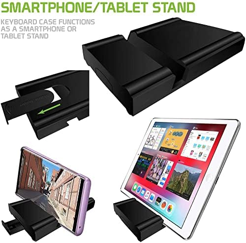Funciona da Cellet Ultra Slim Folding Kuetooth Teclado Bluetooth Compatível com o Blu TouchBook M7 com HoldStand - Teclado