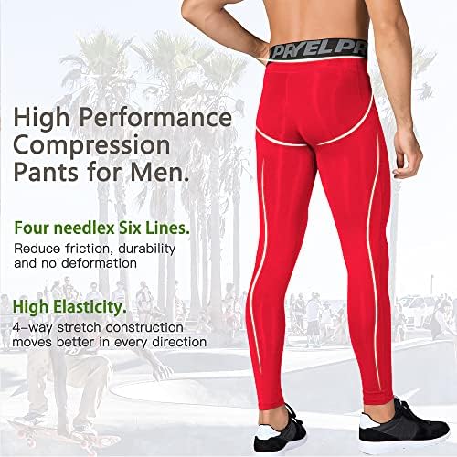 Leggings atléticos de eargfm calças de compressão com bolsos frios de camisa de base seca seca para corrida de ciclismo