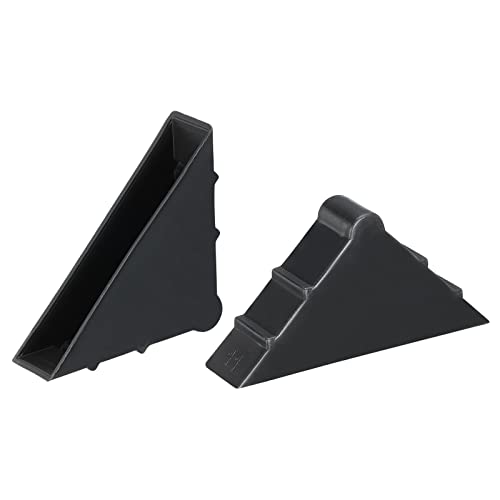 Meccanixity PP Corner Protector Triangle 40x11mm para cerâmica, vidro, lençóis de metal pacote preto de 50