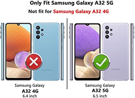 YZOK para o caso Samsung Galaxy A32 5G, galaxy A32 5G Case, com protetor de tela HD, [grau militar] Montagem do cargo de anel de carro Hybrid Hard Hard PC Soft TPU Case de proteção à prova de choque para Samsung A32 5G 5G 5G