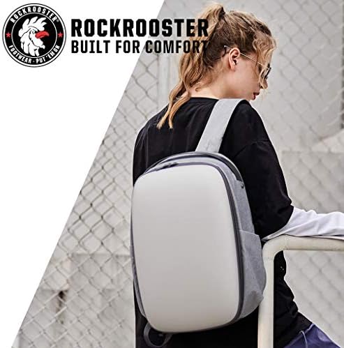 Mochila de viagem de arco de rockrooster, bolsa de laptop de concha dura para homens e mulheres, mochila da faculdade Anti-roubo