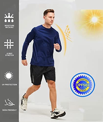 Camisas de manga comprida mas mensagens UPF 50+ UV Proteção solar camisa externa seca rápida para pescar caminhadas de corrida