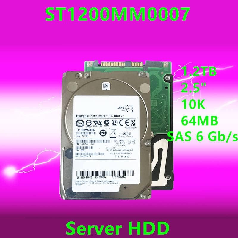 HDD para 1,2 TB 2,5 10K SAS 6 GB/S 64MB 10000RPM para disco rígido interno para o servidor HDD para ST1200MM0007