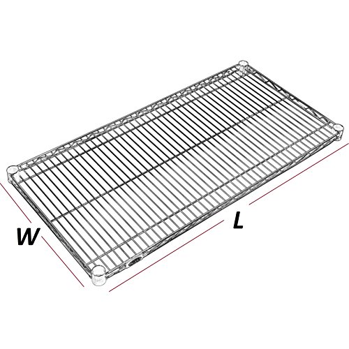 Nexel Nexelon Adicional prateleira de arame para unidades de prateleiras de arame, 600-800 lb Capacidade, 18 W x