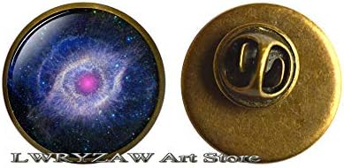 Pino de galáxia, pino espacial, jóias espaciais, pino de arte de vidro, broche de galáxia, broche espacial, pino de imagem, jóias