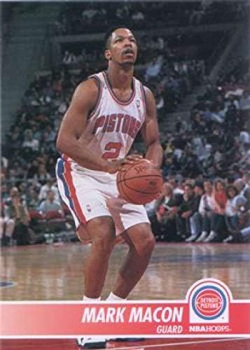 1994-95 NBA Hoops Series 161 Mark Macon Detroit Pistons Cartão de negociação oficial de basquete feito por Skybox