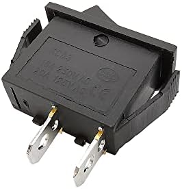 10pcs KCD -101 15 * 21mm 2pin Redefinir interruptor preto interruptor 6A 250V 10A 125V Chave de balanço do barco de energia CA