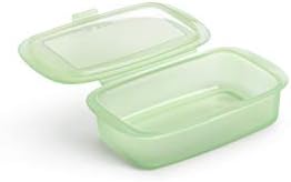 LXE9KUXE9 reutiliza e reduz as caixas de silicone recipiente reutilizável de armazenamento de alimentos, 0,5L, verde