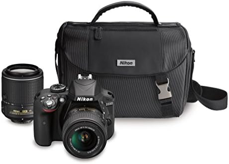 Nikon D3300 DX-formato DSLR Kit com 18-55mm DX VR II e 55-200mm DX VR II Lentes de zoom e caixa