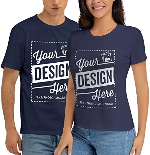 Camisetas personalizadas projetam sua própria camiseta de texto ou imagem de imagem personalizada para homens para