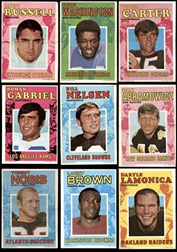 1971 Topps Football Poster Complete Conjunto Ex/Mt