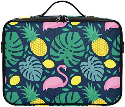 RPLife Flamingo Pineapple Lemon Travel Bolsa de higiene pessoal pendurada em estojo multifuncional Caso de maquiagem portátil