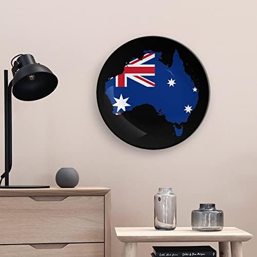 Placa decorativa de cerâmica de mapa da bandeira australiana com exibição Presentes de casamento personalizados de aniversário