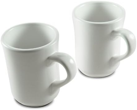 8 onças. Caneca de café em estilo de restaurante branco, canecas de café, xícaras de café, qualidade do restaurante - dois sets