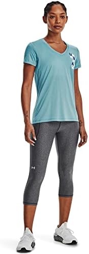 Under Armour Tech feminina Tecnologia Sólida Solid Graphic Sleeve T-Shirt