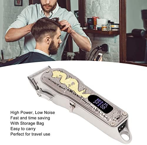 Clipper elétrico de cabelo RTLR, cortador de cabelo sem fio 8 guia de baixo ruído para viajar