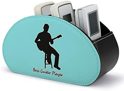 Bass Guitar player imprimindo TV Remote Organizer Box Control titular