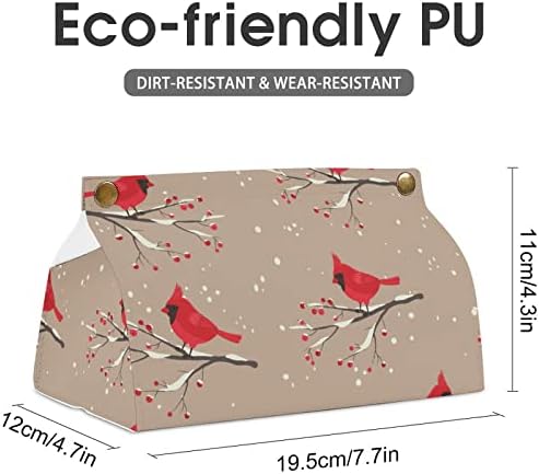 Red Bird Tissue Solter Organizador retangular do guardanapo para cômoda de bancada