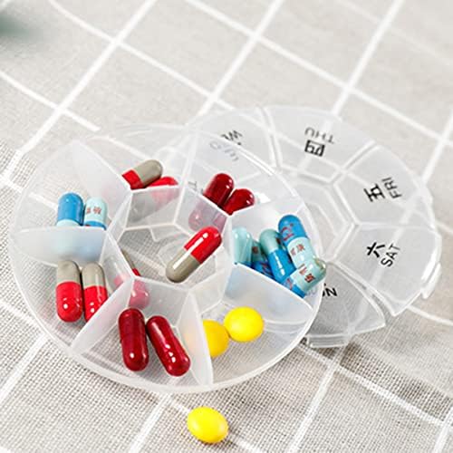 Caixa de comprimidos da pílula Alipis Casos de cuidados organizadores de cortadores de cortador selado semanalmente -amigável