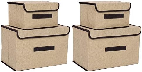 Caixa de armazenamento do FDIT, 4 PCS Contêineres portáteis à prova de poeira para doméstico