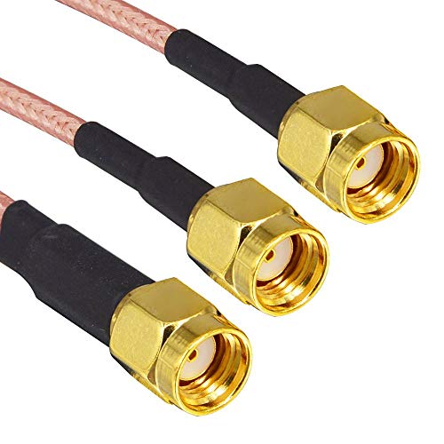 Splitter Cable Reverse Polarity SMA Macho para polaridade reversa dupla SMA Cabo de 15 cm de sma machos para 4g LTE LTE