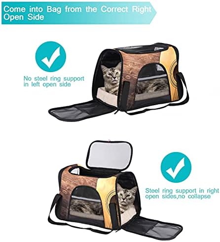 Pet Transportrier Guitar Wooden Soft-sided Pet Travel Travels for Cats, Dogs Puppy Comfort Portable Pet dobrável Pet Saco Airline APROVADO