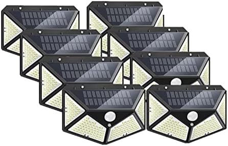 Jemita 1/4/6/8 pacote 100 luzes solares LEDs ao ar livre para decoração de jardim LED LED lâmpada movida a água PIR PIR MOTOR