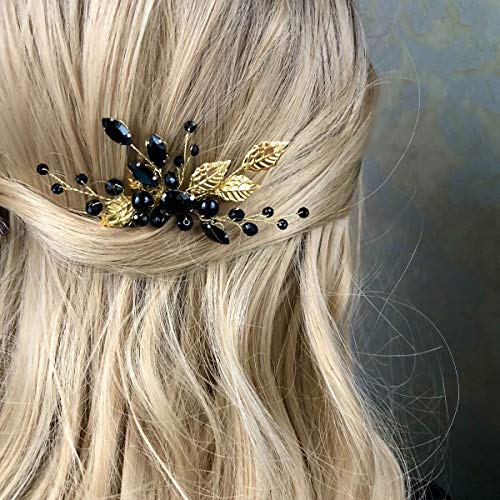 Kercisbeauty Something Green Crystal Gold Hair pente para noivas de casamento BOHO FELHE ACESSÓRIOS DE CABELO PARA DANÇAR PROM