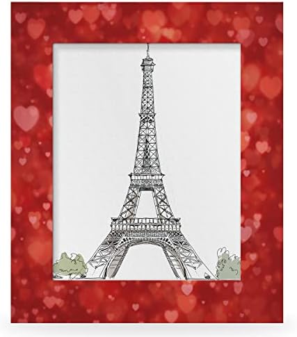 CFPOLAR Vermelho Dia dos Namorados Amor Coração 11x14 Estação de imagem Photo Wood Photo sem molduras de foto para a tampa da mesa ou