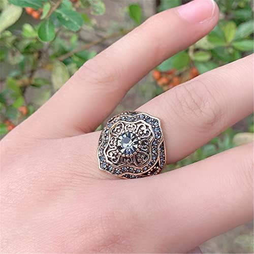 Como Crystal também étnico envio anéis colorido vintage pode joalheria para mulheres sua mãe mãe noiva stone boho anel de ouro do anel