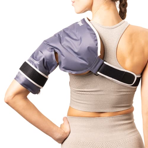 Pacote de gelo de ombro em gel mágico - Sling de braço reutilizável e ajustável para ombros frios, compressão masculina