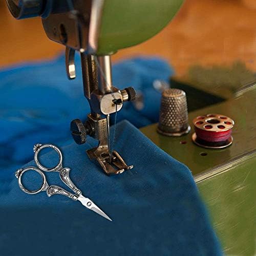 Tesoura de bordado de lyk tesoura de bordado de aço inoxidável durável e tesouras e estojos, ferramentas de costura com estojo de agulha de costura, awl, berço