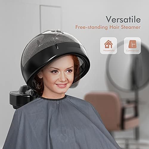 Tasalon Standing Hair Steamer para condicionamento profundo - Tampa de vapor de cabelos com capuz para cabelos naturais
