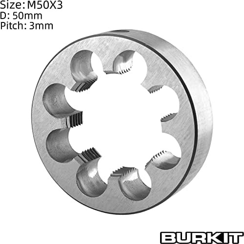 Burkit Metric M50 x 3 matriz de rosca redonda, M50 x 3,0 Máquina Die a mão direita da mão direita