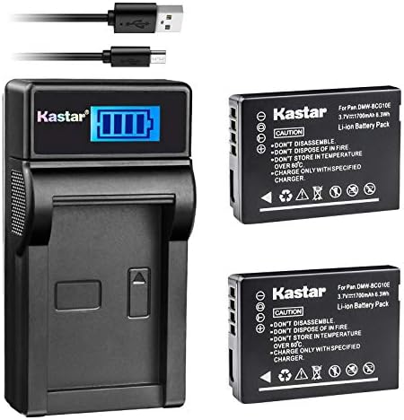 KASTAR BATERIA E LCD SLIM USB CHARGER para Panasonic DMW-BCG10 e LUMIX DMC-ZS1, ZS3, ZS5, ZS6, ZS7, ZS8, ZS10, ZS15,