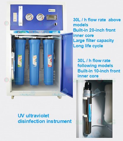 Máquina de água desionizada laboratorial, equipamento de purificação de água industrial, equipamento de água ultra pura com exibição