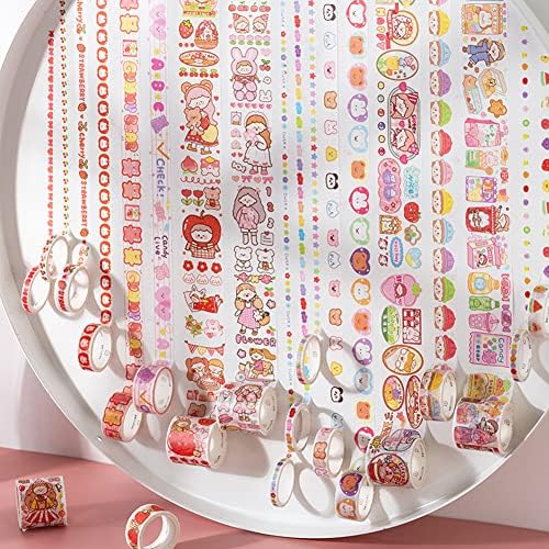 100 rolos kawaii washi papel máscara fita adesiva