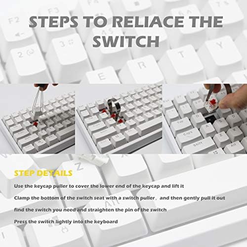 Smart Duck XS-84 75% TKL Teclado de jogos mecânicos com fio, ritmo rgb ritmo led lit backlit n-key rollover, blueswitch （branco）