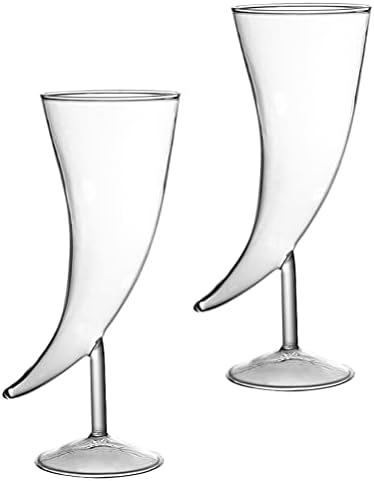 Copo de copo de vidro de vidro Highball de 2pcs doool 2 copo de coquetel em forma de copo de copo de vinho de vinho de vinho de vinho e festas de água para bebidas de água e bebidas que servem copo de coquetel de pássaros