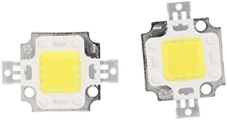 Bettomshin 2pcs High Power LED Painel LED Chip, 6500K 9-11V 900MA 20X20mm Diodos de chip de alumínio de alumínio 10w branco