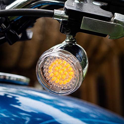 Luzes de águia de 2 polegadas de 2 polegada de volta do led de LED âmbar e traseiro com lentes defumadas para motocicletas Harley